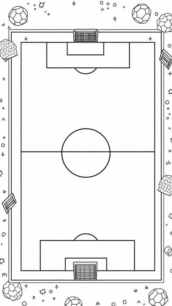 soccer field coloring page